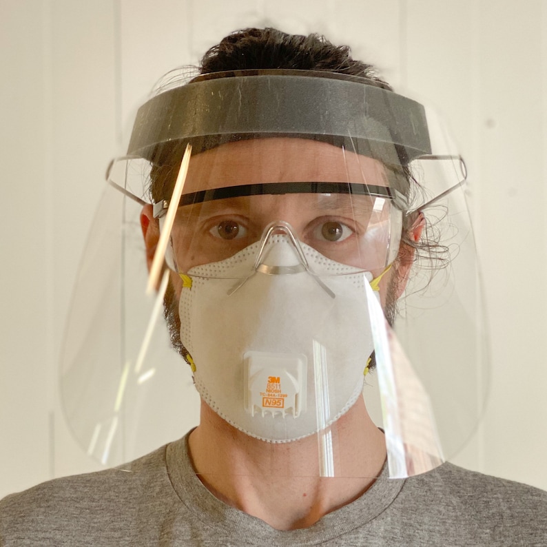 Reusable Face Shield PPE Protective Mask Eye Safety Etsy