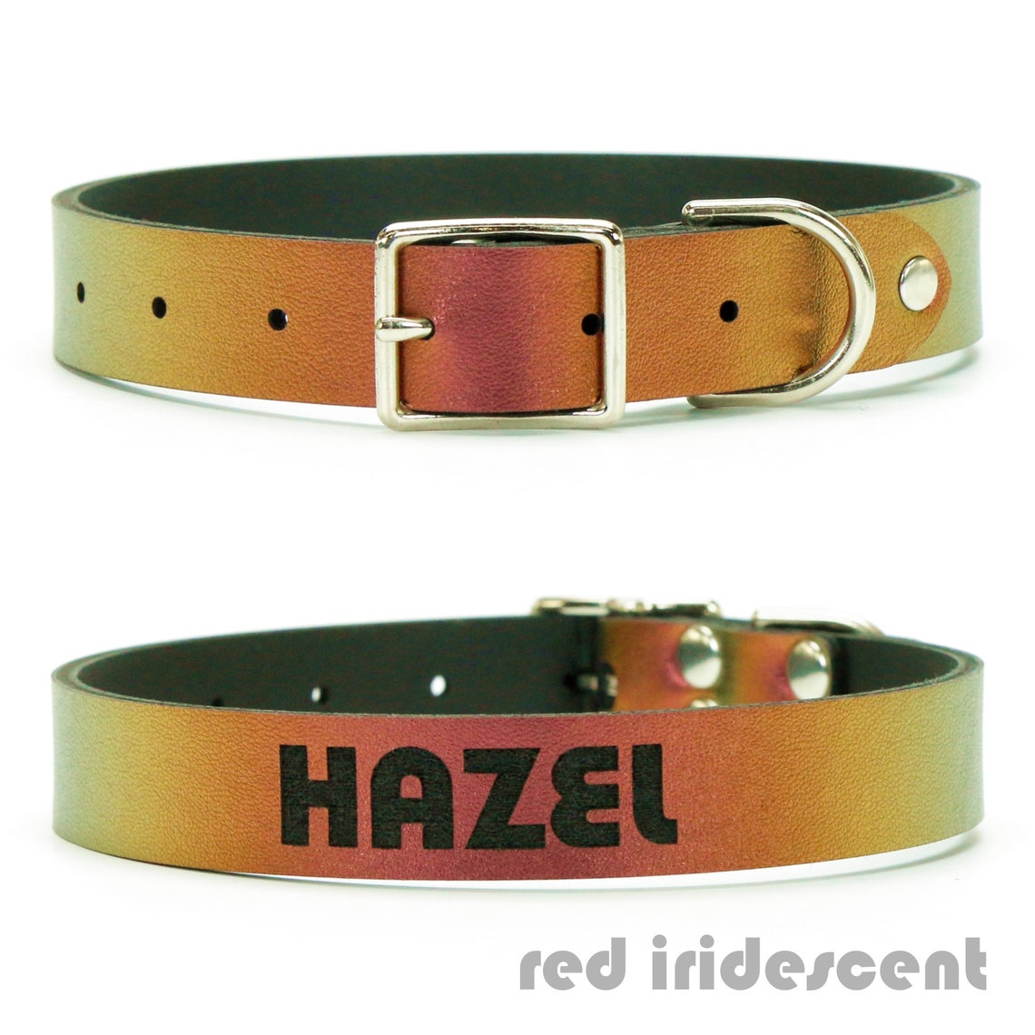 Personalized Dog Collar Vegan Leather Dog Collar Pet ID Etsy