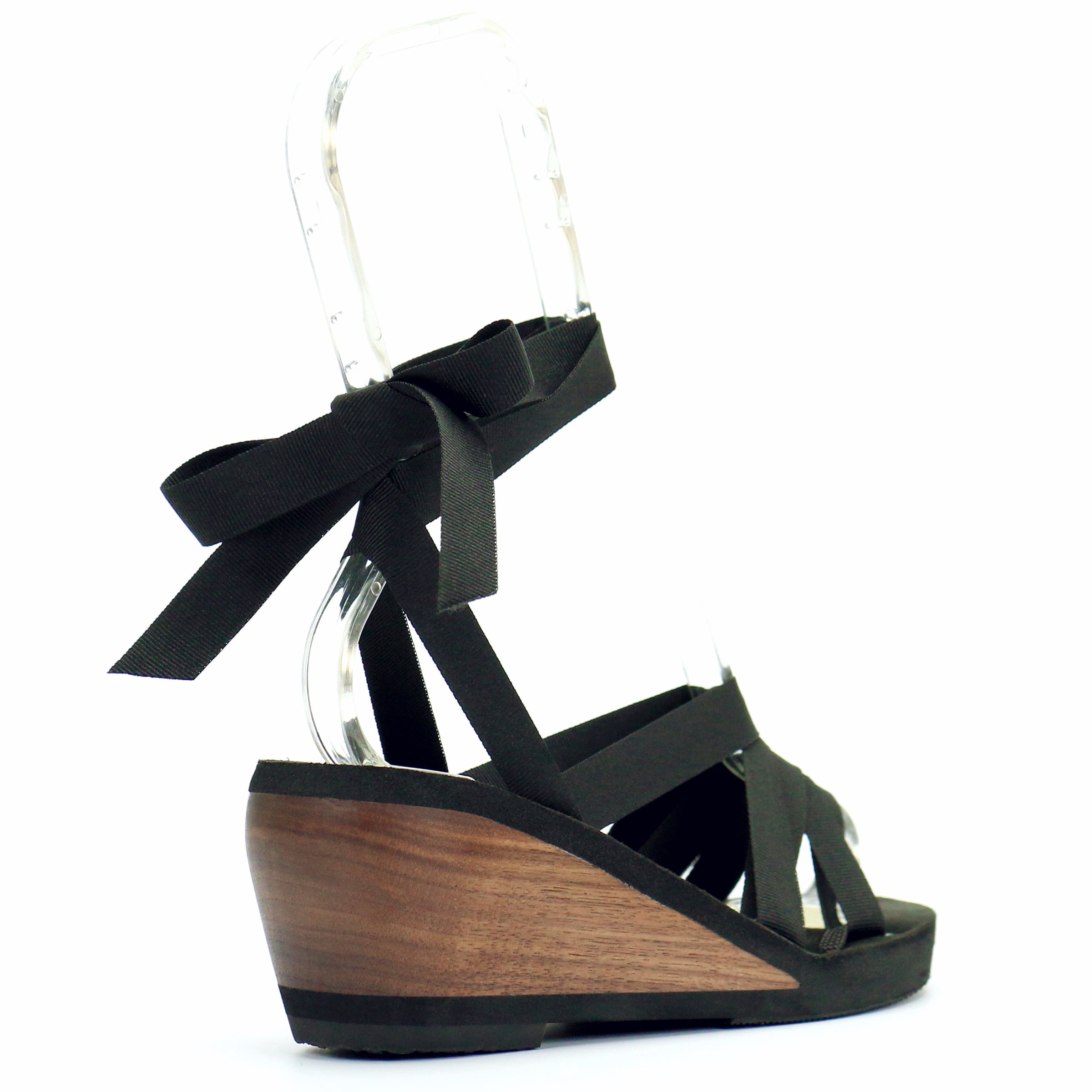Mid Wedge Slide Ribbon Sandals - 6 Interchangeable Ribbons Mid Wedge Slide Ribbon Sandals - 6 Interchangeable Ribbons