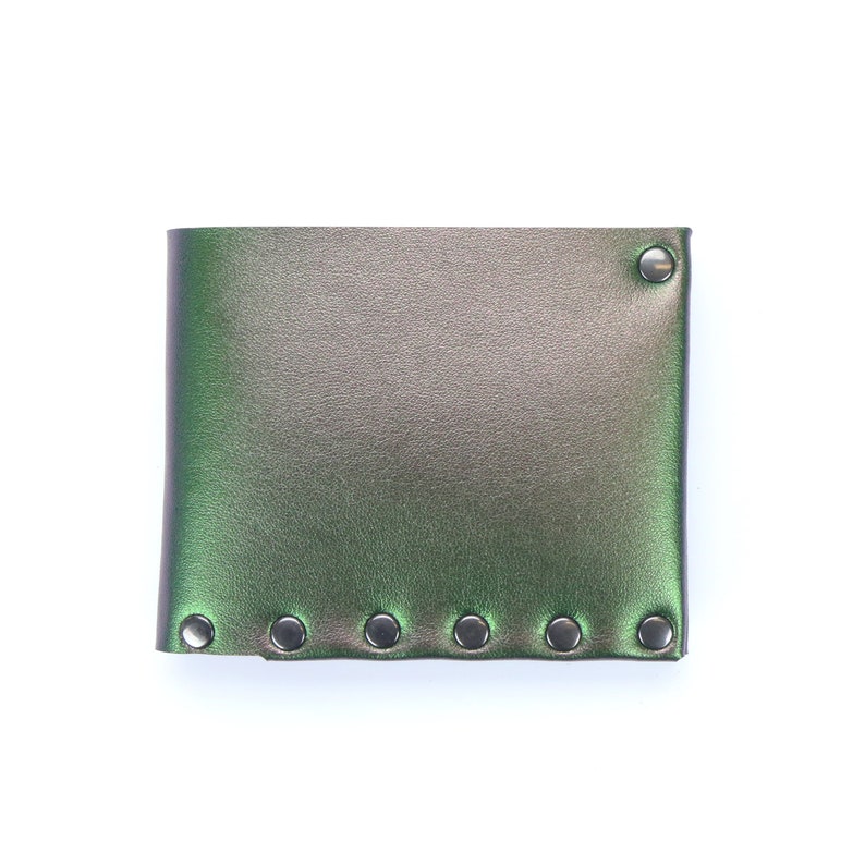 Emerald Folding Wallet Emerald Green Iridescent Wallet Etsy