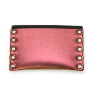 Portafoglio Ruby thin | Portafoglio sottile iridescente rosso rubino | Titolare della carta | Portafoglio uomo | Portafoglio Slim | Portafoglio vegan in pelle | Made in USA di Mohop