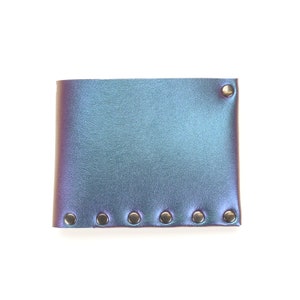 Peacock Folding Wallet | Cobalt Iridescent Wallet | Bi-Fold | Card Holder | Money Holder | Wallet | Vegan Wallet | Made in USA by Mohop