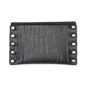 Nero Chinchilla sottile portafoglio | Titolare della carta | Portafoglio uomo | Portafoglio | Portafoglio Slim | Portafoglio vegan in pelle | Made in USA di Mohop