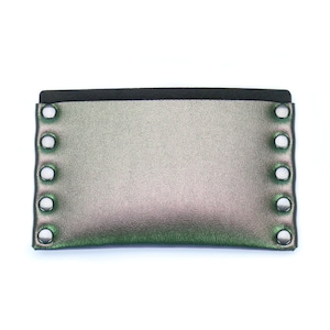 Monedero delgado de esmeraldas ( Emerald Thin Wallet) Monedero iridiscente verde esmeralda ? Titular de la tarjeta ? Monedero para hombres Monedero delgado ? Cuero Vegano ( Vegan Leather) Hecho en EE.UU. por Mohop