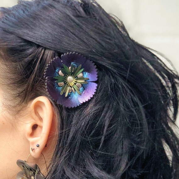 Light Mint Green Blue Rose Hydrangea Flower Hair Clip Fascinator Wedding 6234