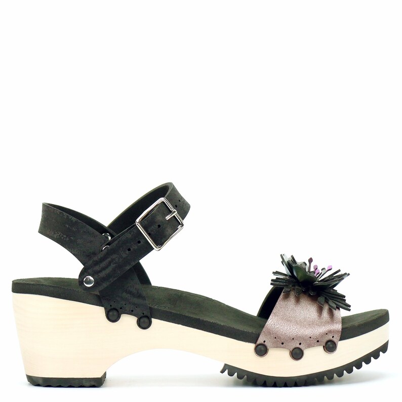 womens clogs with ankle strap