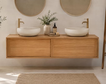 Eiche Badezimmer Waschtisch CUSTOM ORDER 115 B x 35 T x 40 H
