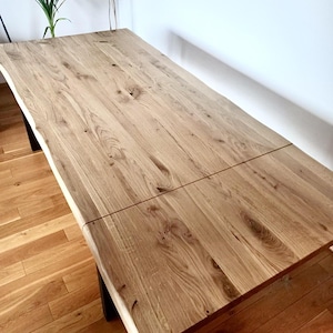 Tableros de mesa de roble macizo rústicos/con nudos, tablero de mesa de roble, roble natural, roble macizo, tableros de mesa a medida, Tischplatte aus Eiche