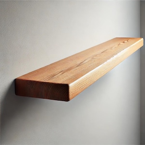 Hanging oak shelf, floating oak shelf, solid oak shelf, schwebendes Regal, Regal aus massiver Eiche Hängeregal
