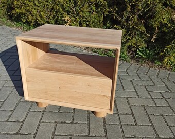 Oak bedside table, solid oak nightstand, night stand, Nachttisch aus Eiche, Nachttisch aus massiver Eiche, Nachttisch,
