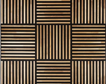 Oak Wooden Slats, Wall Panels, Premium Solid Oak Wall Panel 50x50 / Eichenholzlatten, Wandpaneele, Premium Massivholz Eiche Wandpaneel 50x50