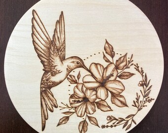 Hand-burned paintings on wood, burning on oak, burning on wood, painting, picture