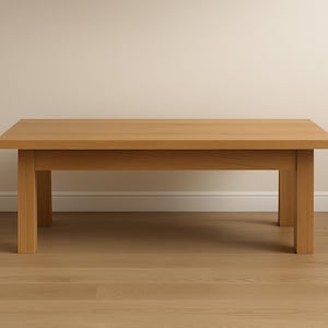 Solid Oak Coffee Table | Couchtisch aus Massivholz | Mesa de Centro Robusta – Handmade, Natural Look, Skandi Style