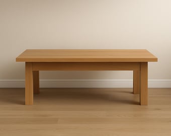 Solid Oak Coffee Table | Couchtisch aus Massivholz | Mesa de Centro Robusta – Handmade, Natural Look, Skandi Style