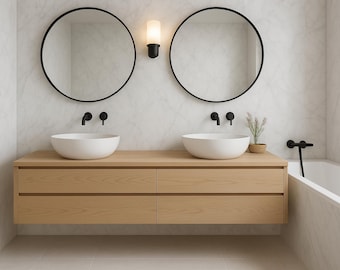 Ash bathroom cabinet, hanging bathroom cabinet, ash cabinet, Badezimmerschrank aus Eiche, hängender Badezimmerschrank, Eichenschrank,