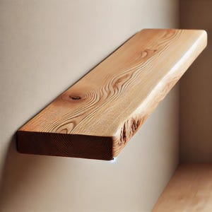 Hanging oak shelf with invisible mounting, floating oak shelf, solid oak shelf, schwebendes Regal, Regal aus massiver Eiche Hängeregal