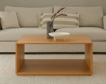 Solid Oak Coffee Table | Couchtisch aus Massivholz | Mesa de Centro Robusta – Handmade, Natural Look, Skandi Style
