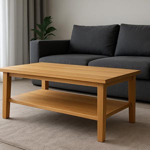 Solid Oak Coffee Table | Couchtisch aus Massivholz | Mesa de Centro Robusta – Handmade, Natural Look, Skandi Style