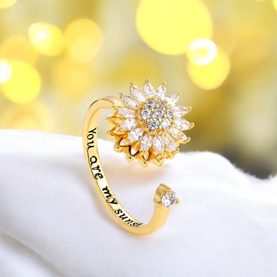 Anillos en forma de girasol sale