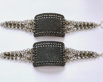 Victorian Remixed Buckle Bracelets, Set of 2