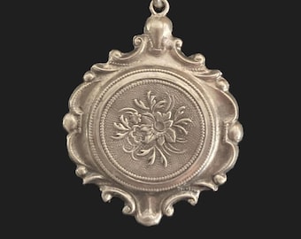 Antique Victorian Floral Silver Necklace