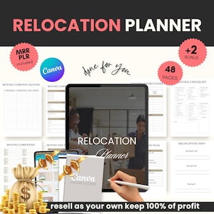 Moving Checklist printable, Moving Planner, Relocation planner, Moving Binder, Moving Labels, Garage Sale Planner, moving states checklist