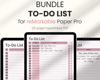Daily Planner for Remarkable Paper Pro Move Tablets, Infinite Notebooks for reMarkable Paper Pro, Hyperlinked PDF Template, Digital Notebook