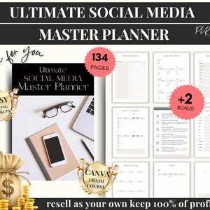 The Ultimate Social Media Planner with Master Resell Rights (MRR) and Private Label Rights (PLR) for TikTok Facebook Instagram Pinterest