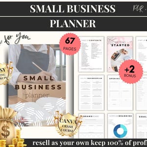 Small Business Planner w/ Master Resell Rights, Launch Your Business Workbook, MRR Digital Planner, PLR Digital Products, Digital Marketing
