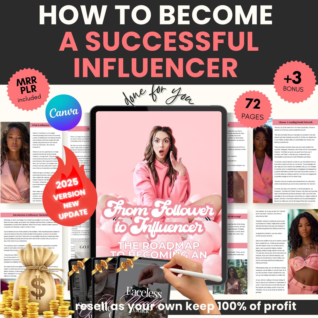 How to Become A Successful Influencer Ebook, Instagram Influencer Guide ...