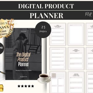 Digital Product Planner with Master Resell Rights (MRR) and Private Label Rights (PLR) | Done For You Digital Product To Resell, planner