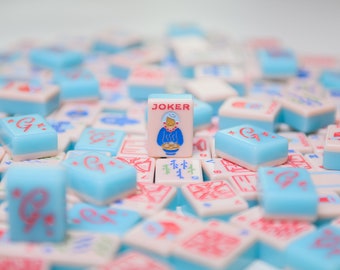 Luxury Mahjong Tile Set - Hand-Crafted Jewish-Themed Tiles