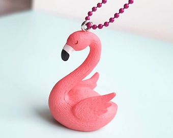 UK shop * Pink Flamingo Ball Chain Necklace