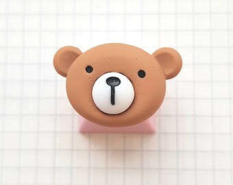 UK shop * Kawaii Brown Bear Keycap