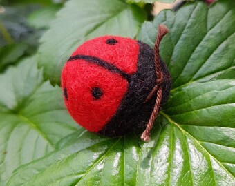 UK shop * Needle Felted Ladybird Brooch