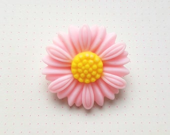 UK shop * Pink Daisy Flower Brooch