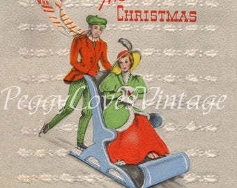 Vintage Christmas Greeting Card Images on CD Vol 14