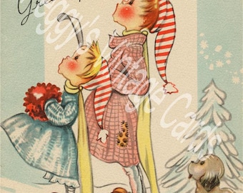 390 Vintage Christmas Greeting Card Images on CD Vol 6