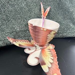 テ*ク様 Franz Collection Butterfly トレイ　XP16 Franz Porcelain Butterfly Cup Saucer & Spoon Set XP1693 | eBay
