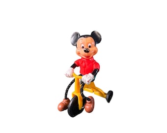 1970s Mickey Mouse Tricycle Toy 1977 Gabriel Industries Moving Bike