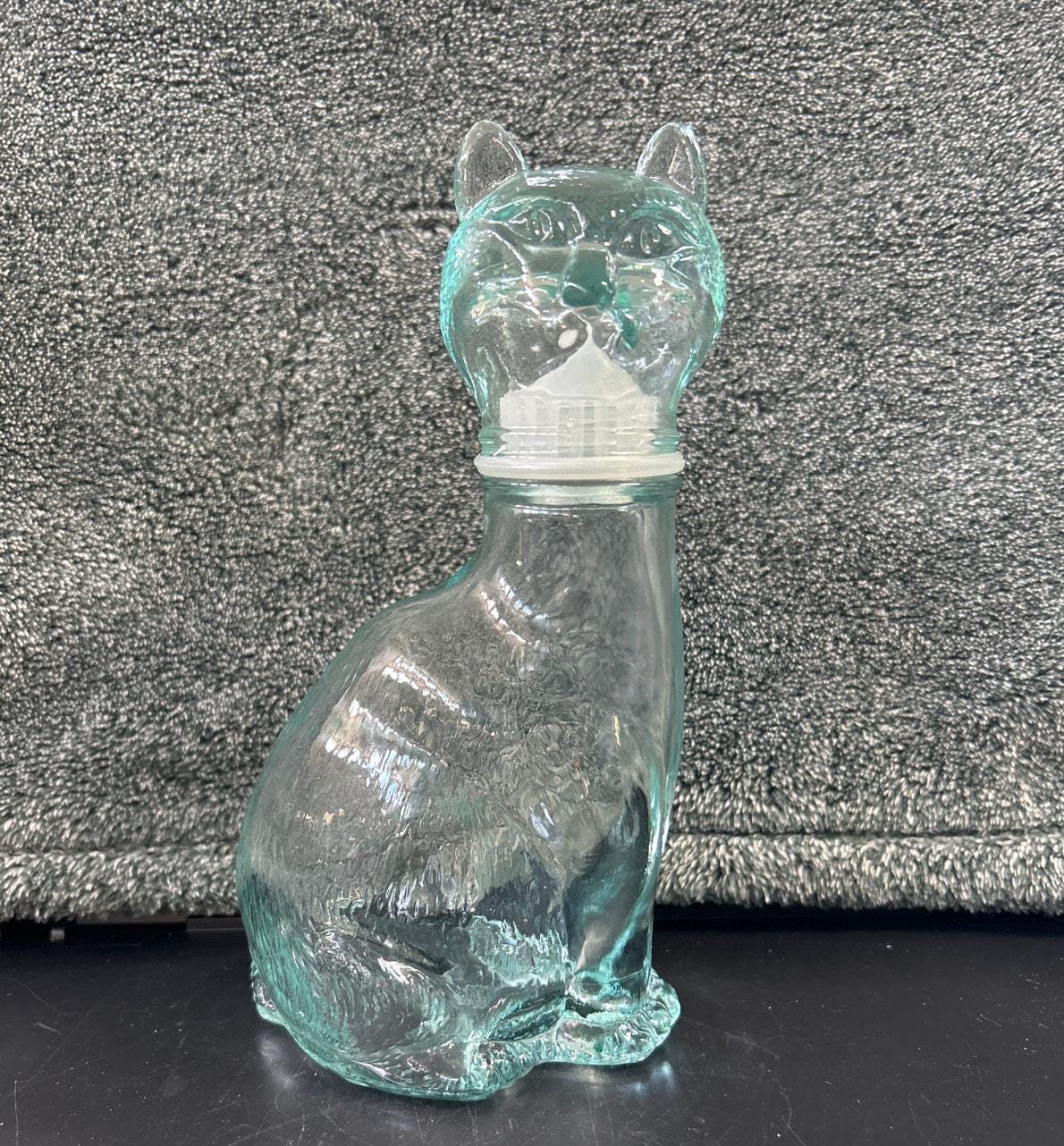 Vetreria Etrusca glass cat bottle ネコ ボトル Vintage Glass Cat Bottle - Cambridge - Etsy
