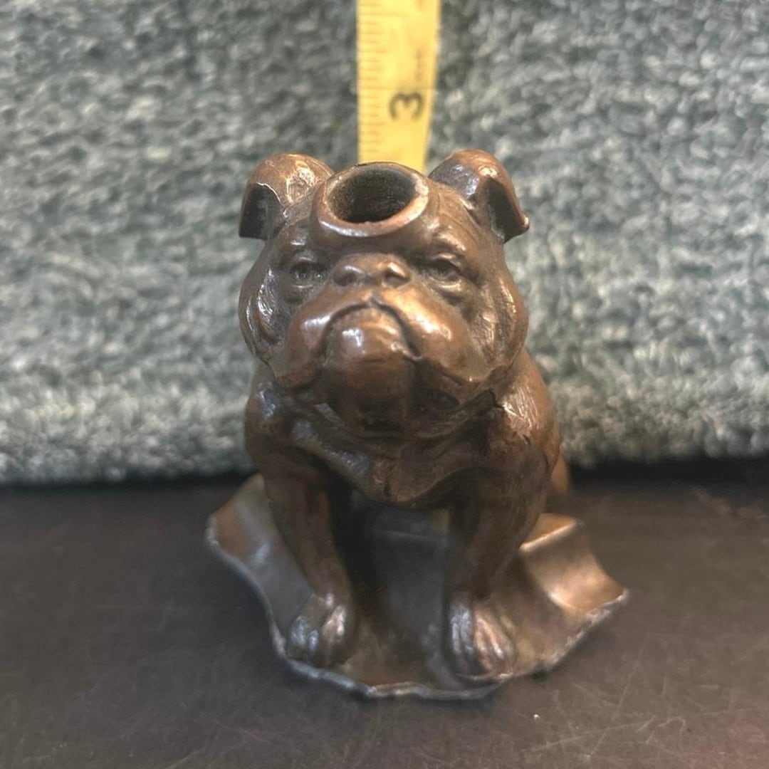 Copper 1930's English Bulldog Table Lighter by Ronson Art
