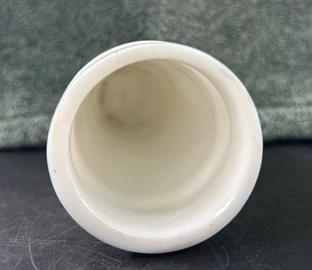 スミスブラザーズガラスミントグリーンリング花瓶マウントワシントン