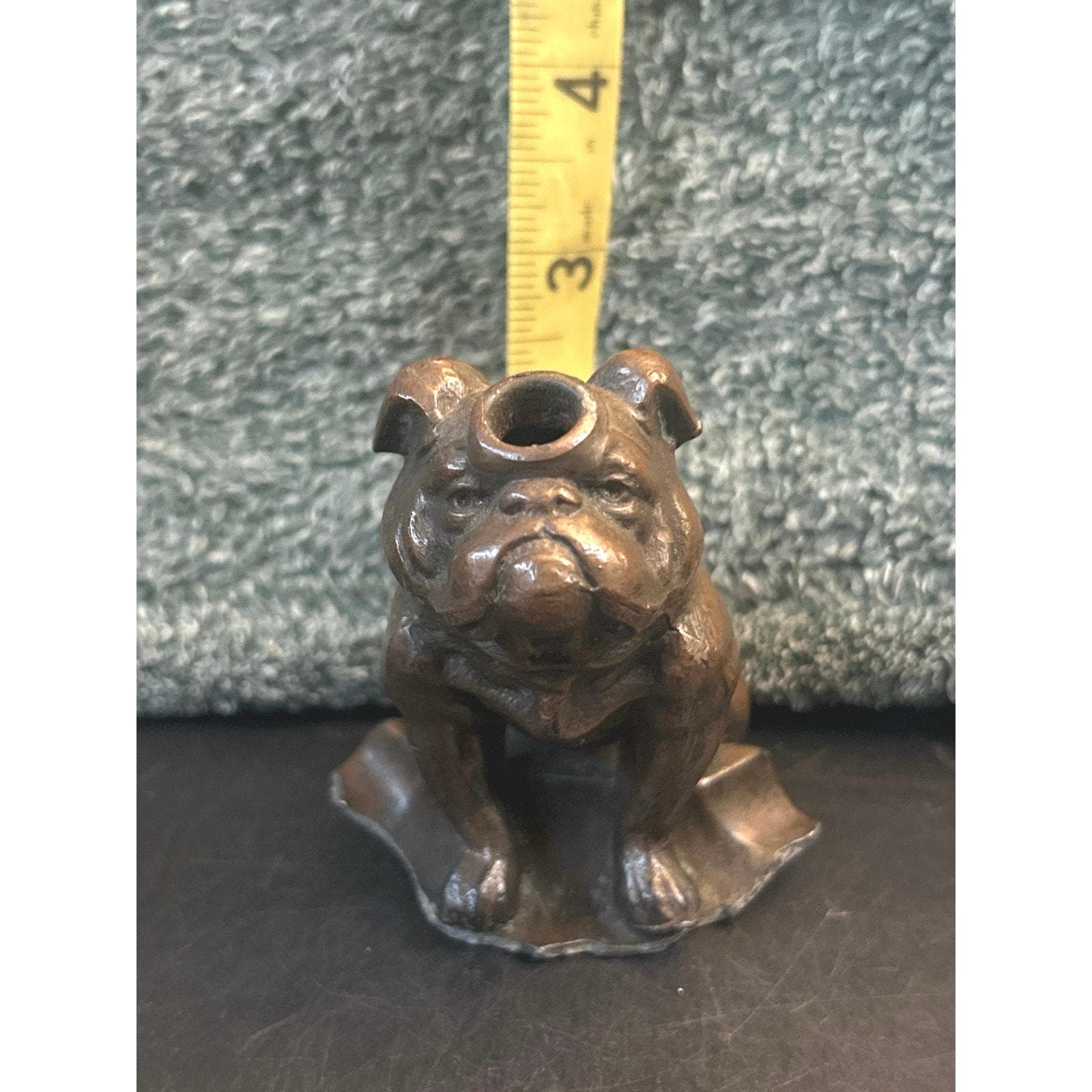Copper 1930's English Bulldog Table Lighter by Ronson Art