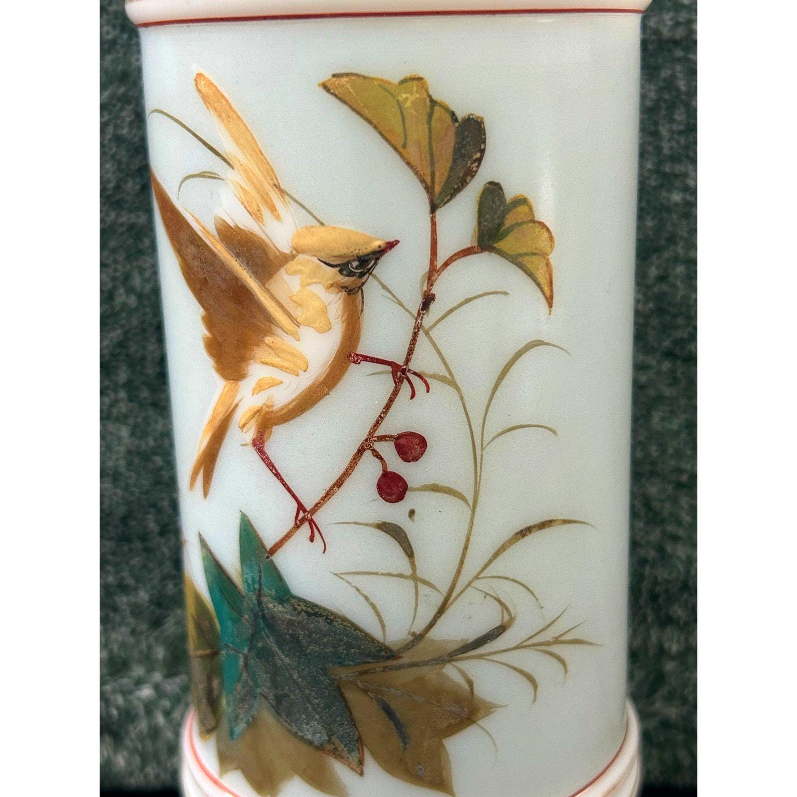 スミスブラザーズガラスミントグリーンリング花瓶マウントワシントン