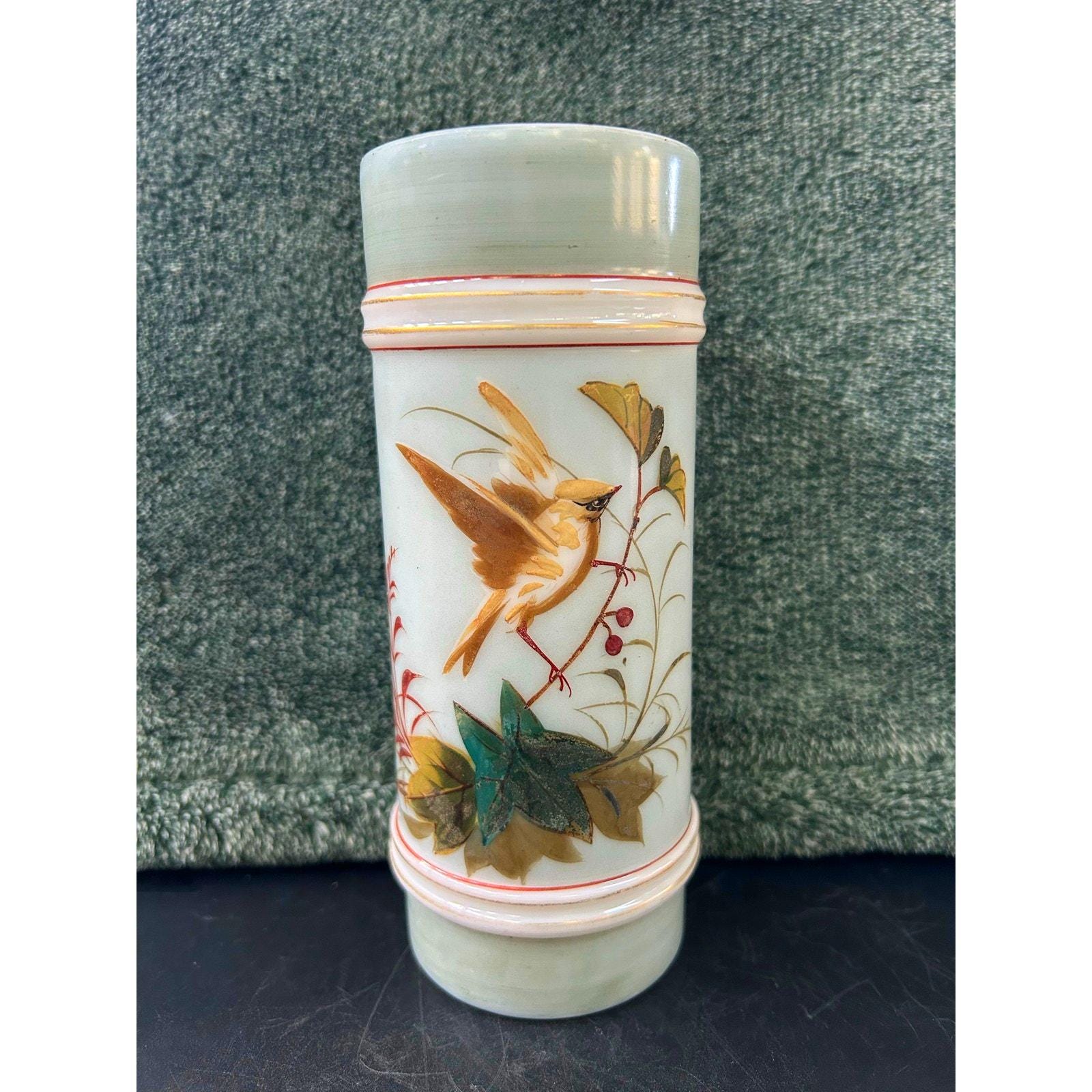 スミスブラザーズガラスミントグリーンリング花瓶マウントワシントン