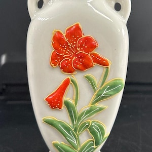 Hand Painted Floral Porcelain Vase 4 Inch Tall Made in Occupied Japan