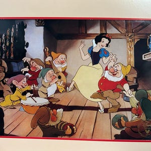 Disney Snow White & The Seven Dwarfs Matted Limited Edition Lithograph