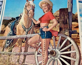 individual Double Sided Large 1956 Pinup Salesman Sample 3 Available