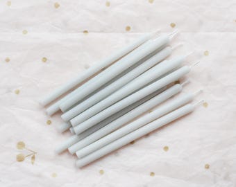 Bougies en cire d'abeille et en cire d'olive, bougies pour bento d'anniversaire, bougies de fête, décoration de gâteaux, bougies de méditation, bougies gris fumé